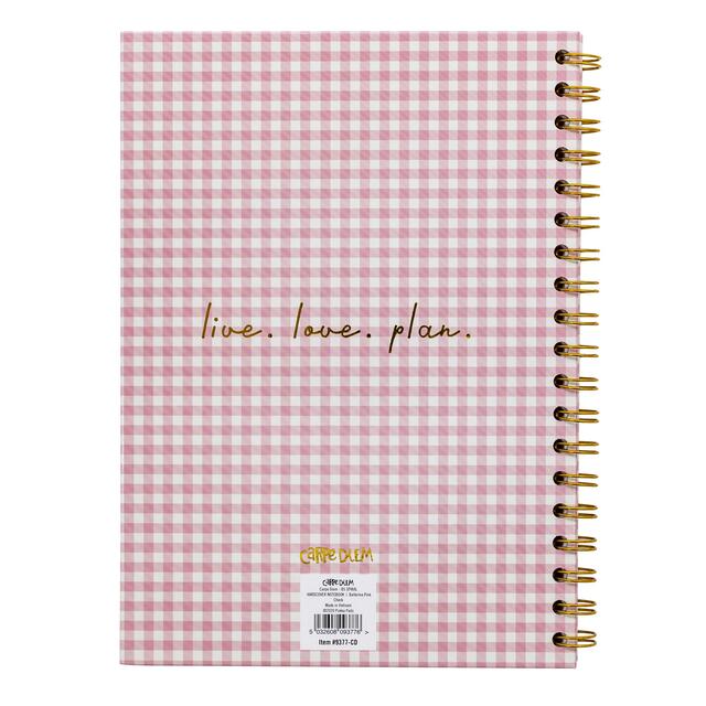 Pukka Pad - Carpe Diem B5 Spiral Hardcover Notebook Pink Check thumbnail 5