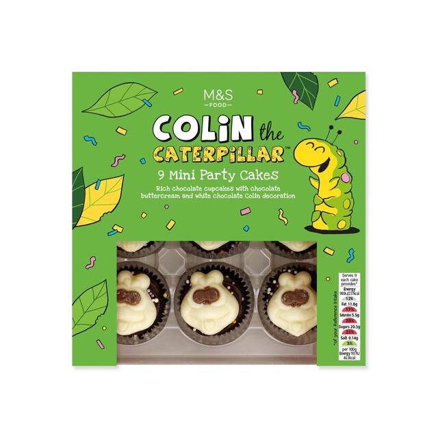 M&S 9 Mini Colin the Caterpillar Party Cakes thumbnail 2