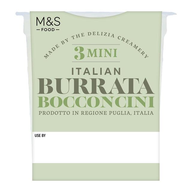 M&S 3 Mini Italian Burrata Bocconcini thumbnail 2