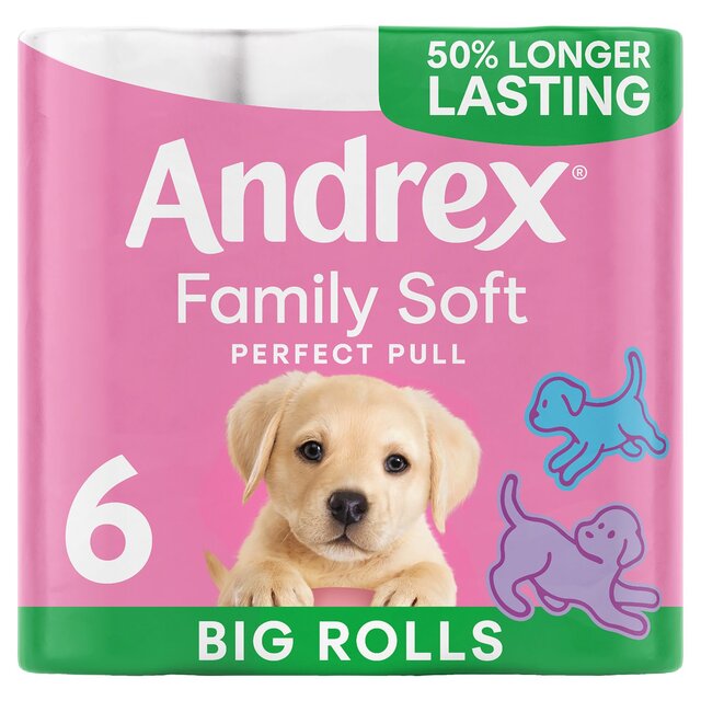 Andrex Family Soft Perfect Pull Toilet Roll Mega Rolls