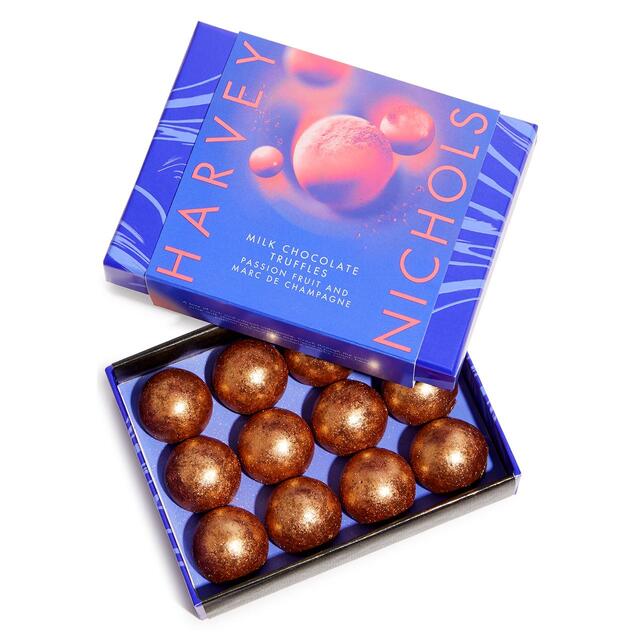 Harvey Nichols Milk Chocolate, Marc de Champagne and Passionfruit Truffles thumbnail 2