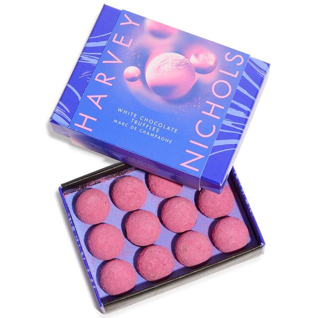 Harvey Nichols White Choc Marc de Champagne Pink Truffles thumbnail 2