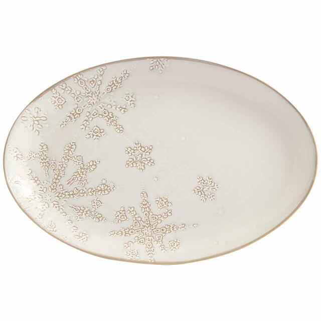 M&S Snowflake Serving Platter, Natural
