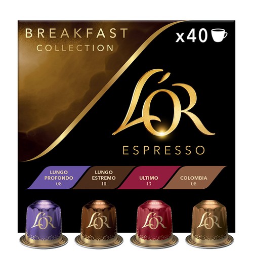 L'OR Breakfast Assortment X40 Coffee Pods