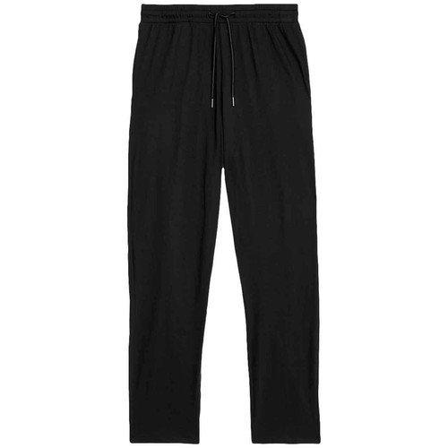 M&S Mens Autograph Supima Cotton Modal Pyjama Bottoms, M, Black