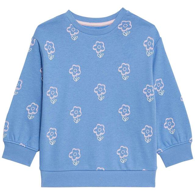 M&S Printed Sweatshirt, 2-7 Years, Blue