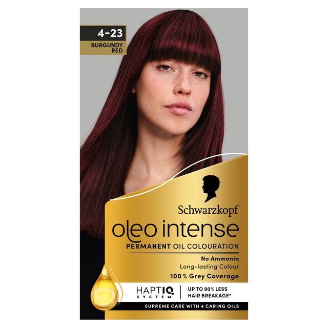Schwarzkopf Oleo Intense Permanent Oil Colour 4-23 Burgundy Red Hair Dye