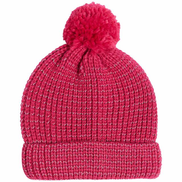 M&S Kids Reflective Winter Hat 1-3 Years, Hot Pink