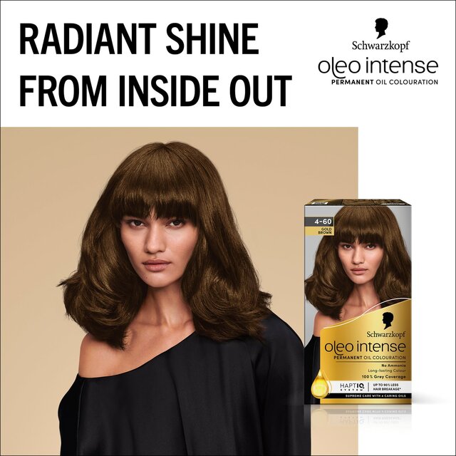 Schwarzkopf Oleo Intense Permanent Hair Colour with HAPTIQ Gold Brown 4-60 thumbnail 5