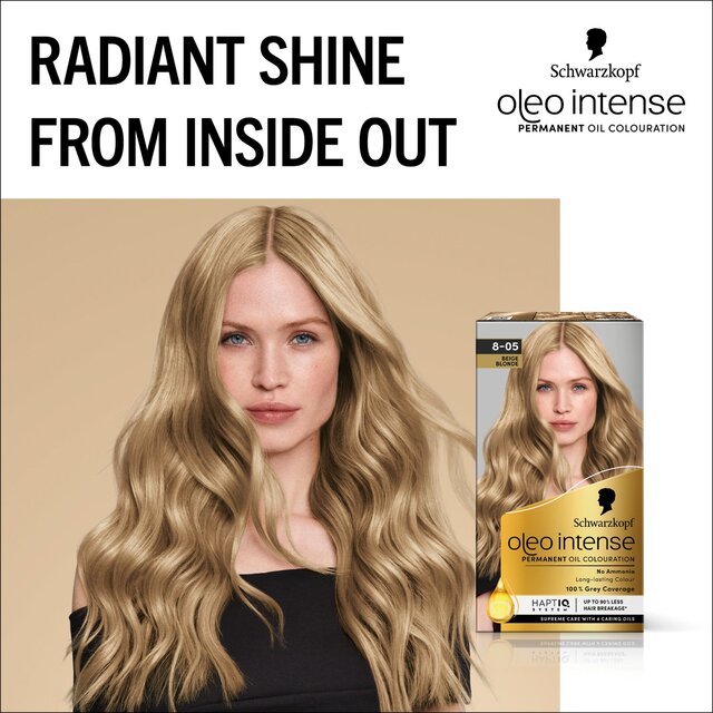 Schwarzkopf Oleo Intense Permanent Hair Colour Beige Blonde 8-05 thumbnail 7