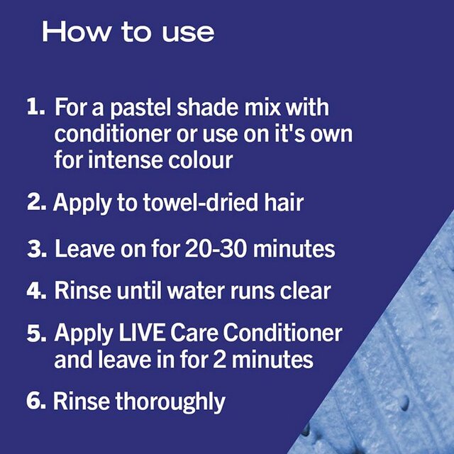 Schwarzkopf LIVE, Vibrant Semi-permanent Blue Hair Dye, Electric Blue 095 thumbnail 6