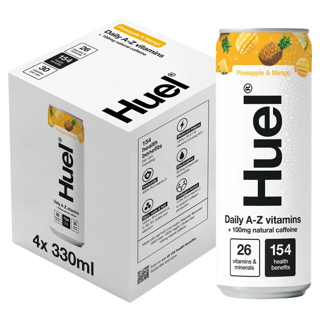 Huel Daily Vitamin Pineapple & Mango Sparkling Multivitamin Energy Drink