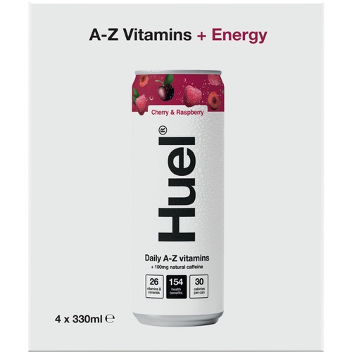 Huel Daily A-Z Cherry & Raspberry Sparkling Multivitamin Energy Drink thumbnail 9