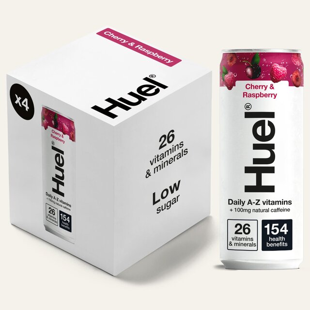 Huel Daily A-Z Cherry & Raspberry Sparkling Multivitamin Energy Drink thumbnail 2