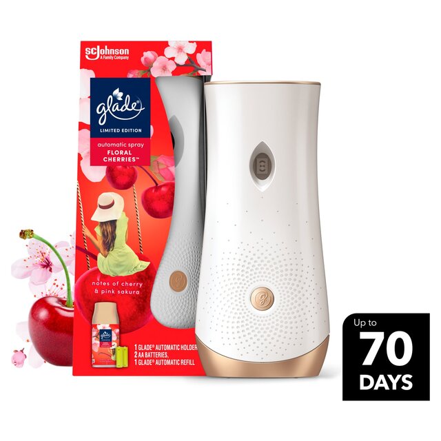 Glade Automatic Spray Air Freshener Holder & Refill Floral Cherries