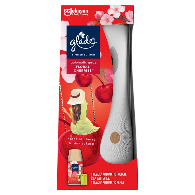 Glade Automatic Spray Air Freshener Holder & Refill Floral Cherries thumbnail 2