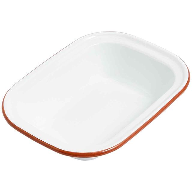 M&S Enamel 24cm Pie Dish, White thumbnail 2