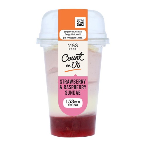 M&S Count On Us Strawberry & White Chocolate Sundae thumbnail 2