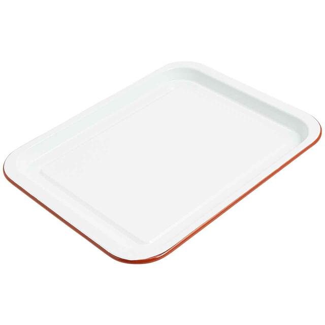 M&S Enamel Oven Tray, White thumbnail 2