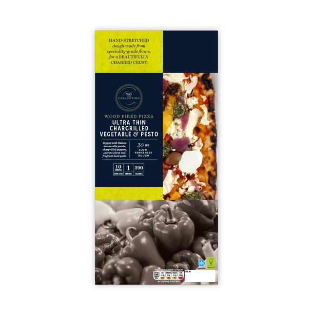 M&S Collection Ultra Thin Chargrilled Vegetable & Pesto Pizza thumbnail 2