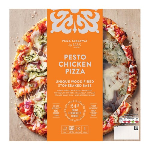 M&S Pesto Chicken Woodfired & Stonebaked Pizza thumbnail 2