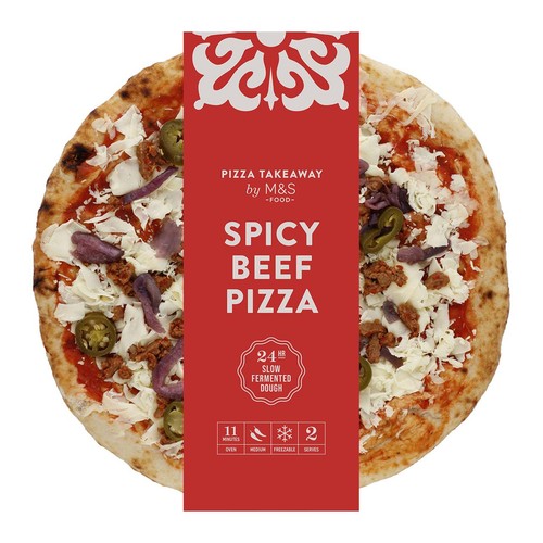 M&S Spicy Beef Woodfired & Stonebaked Pizza