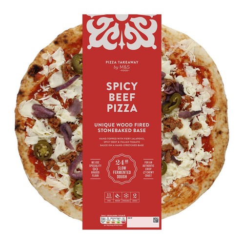 M&S Spicy Beef Woodfired & Stonebaked Pizza thumbnail 4