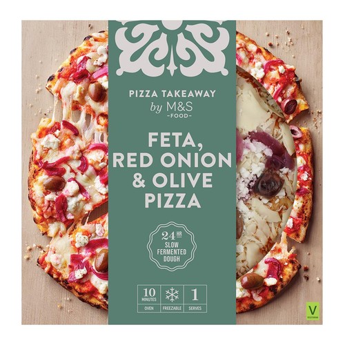 M&S Feta, Red Onion & Olive Woodfired & Stonebaked Pizza