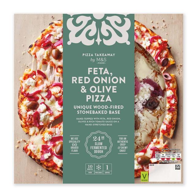 M&S Feta, Red Onion & Olive Woodfired & Stonebaked Pizza thumbnail 2