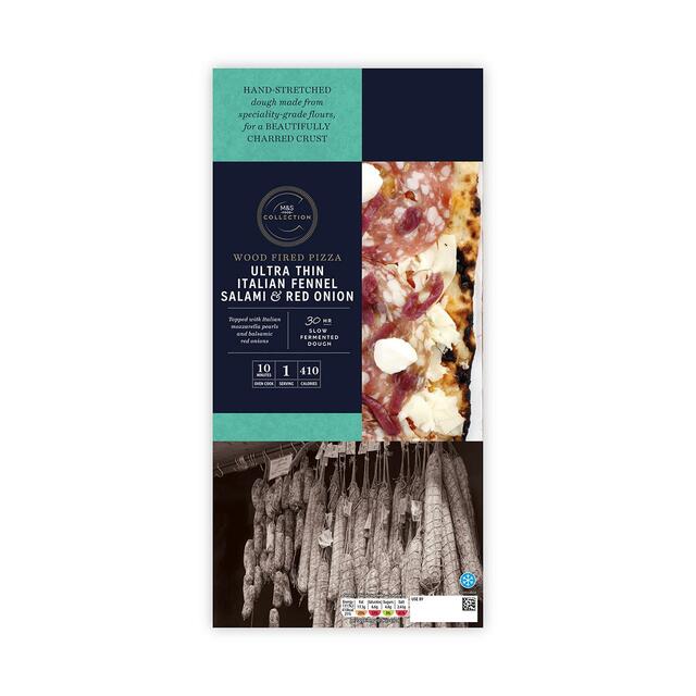 M&S Collection Ultra Thin Italian Fennel, Salami & Red Onion Pizza thumbnail 2