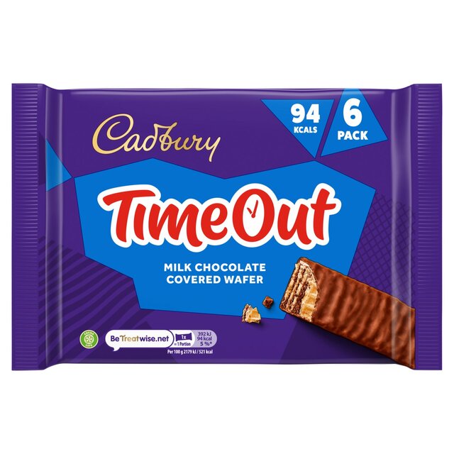 Cadbury Timeout Milk Chocolate Wafer Bar Multipack