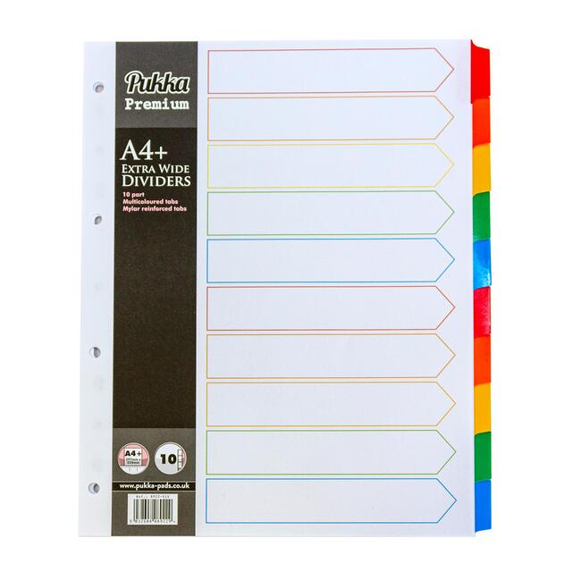 Pukka Pad A4 10 Part Premium Dividers