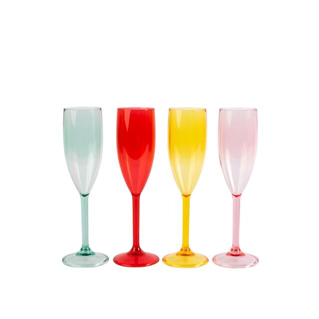 Summerhouse Strawberries & Cream Set of 4 Reusable Flutes