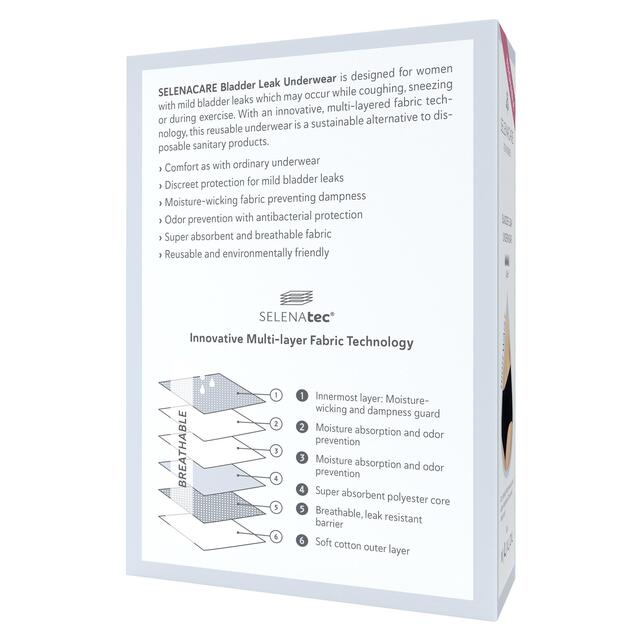 SELENACARE Bladder Leak Underwear High Waist Black thumbnail 2