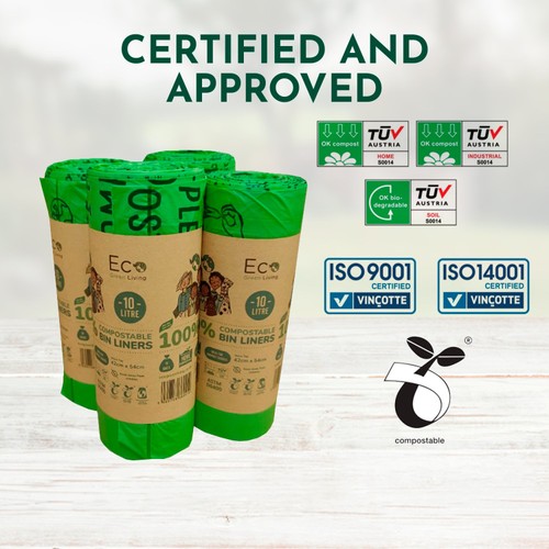 Eco Green Living Certified Compostable 10L Caddy Bags thumbnail 6