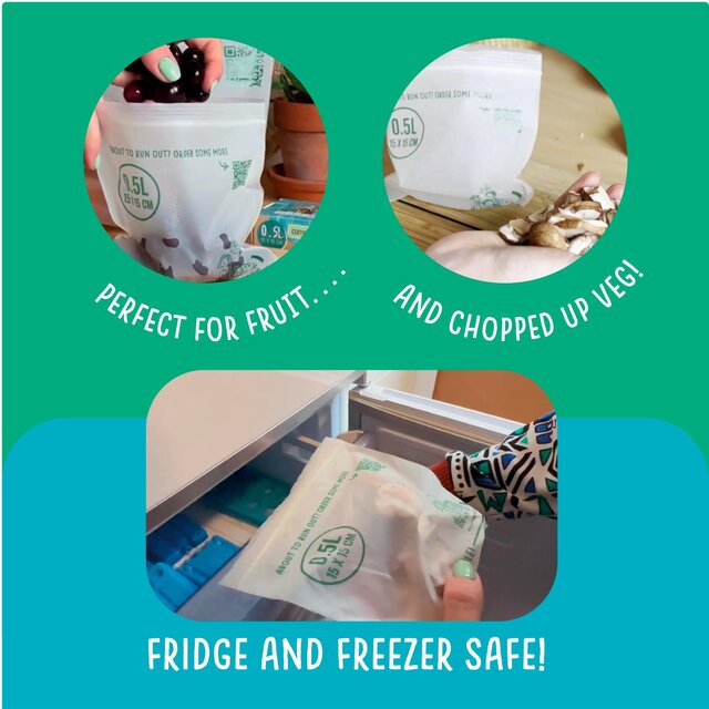 Eco Green Living Certified Compostable Small 0.5L Resealable Ziplock Bags thumbnail 3