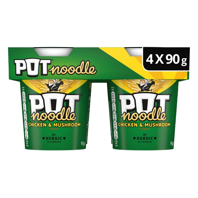 Pot Noodle 4 Pack Chicken & Mushroom