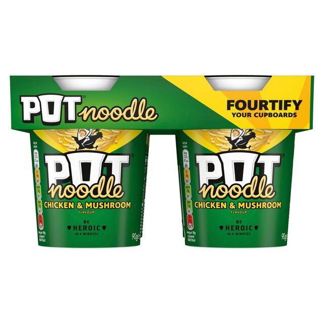 Pot Noodle 4 Pack Chicken & Mushroom thumbnail 2
