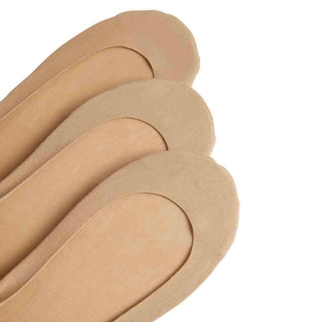 M&S Womens Cotton Rich Low Cut Footsies, Size 3-8, Opaline thumbnail 2