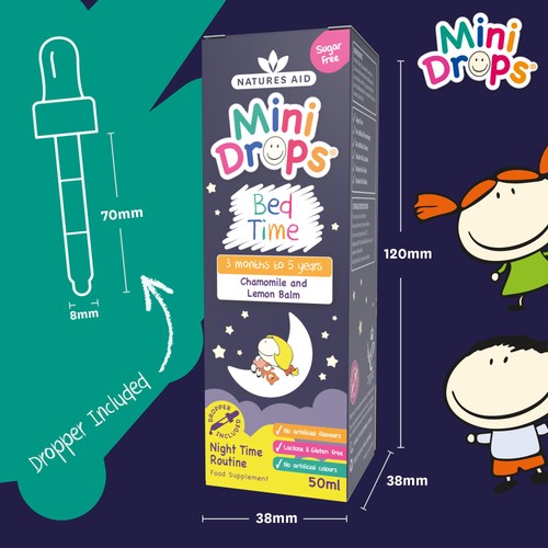 Natures Aid Mini Drops Bed Time (Chamomile & Lemon Balm) thumbnail 3