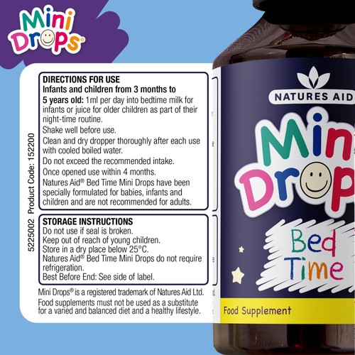 Natures Aid Mini Drops Bed Time (Chamomile & Lemon Balm) thumbnail 5