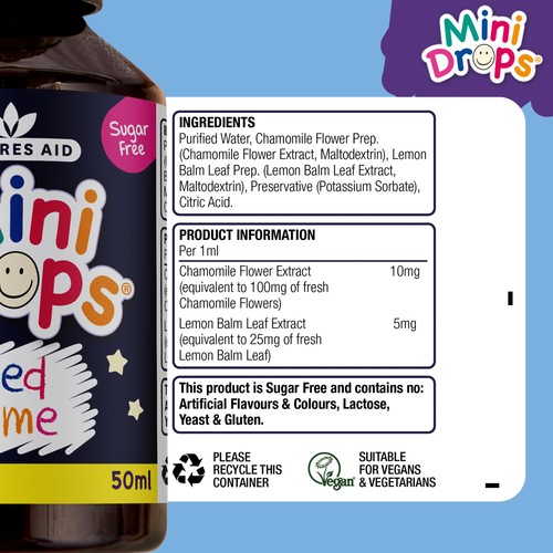 Natures Aid Mini Drops Bed Time (Chamomile & Lemon Balm) thumbnail 6