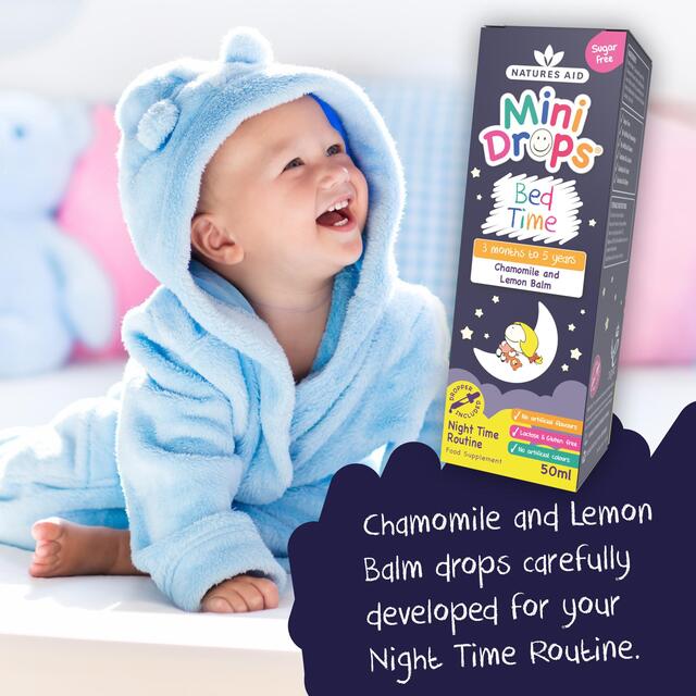 Natures Aid Mini Drops Bed Time (Chamomile & Lemon Balm) thumbnail 2