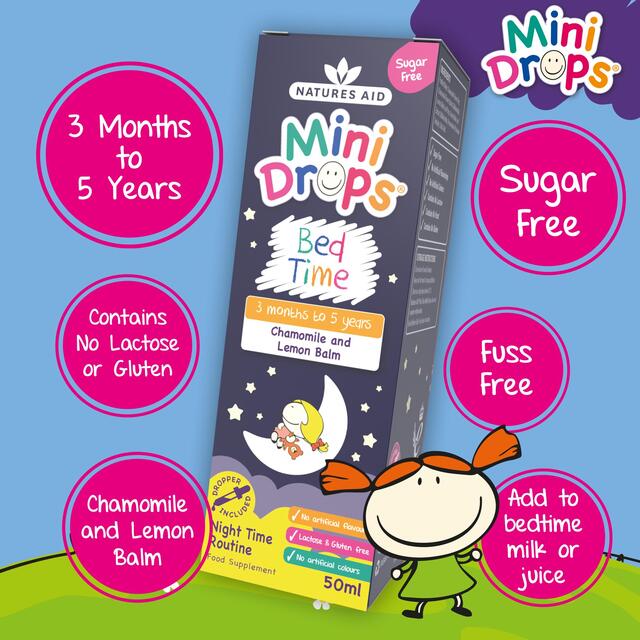 Natures Aid Mini Drops Bed Time (Chamomile & Lemon Balm) thumbnail 4