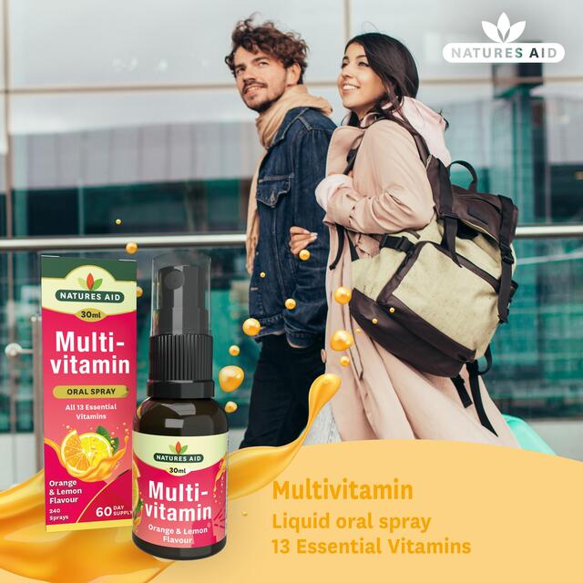 Natures Aid Multivitamin Oral Spray (Orange & Lemon Flavour) thumbnail 2