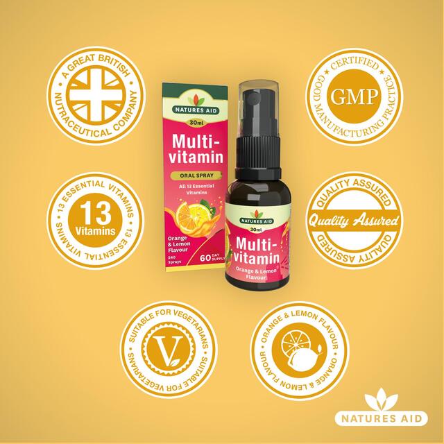 Natures Aid Multivitamin Oral Spray (Orange & Lemon Flavour) thumbnail 4