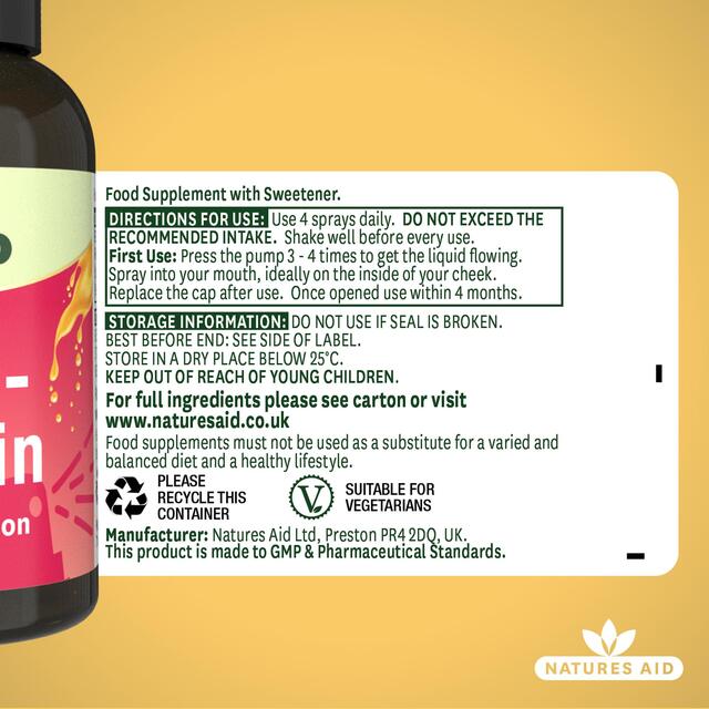 Natures Aid Multivitamin Oral Spray (Orange & Lemon Flavour) thumbnail 6