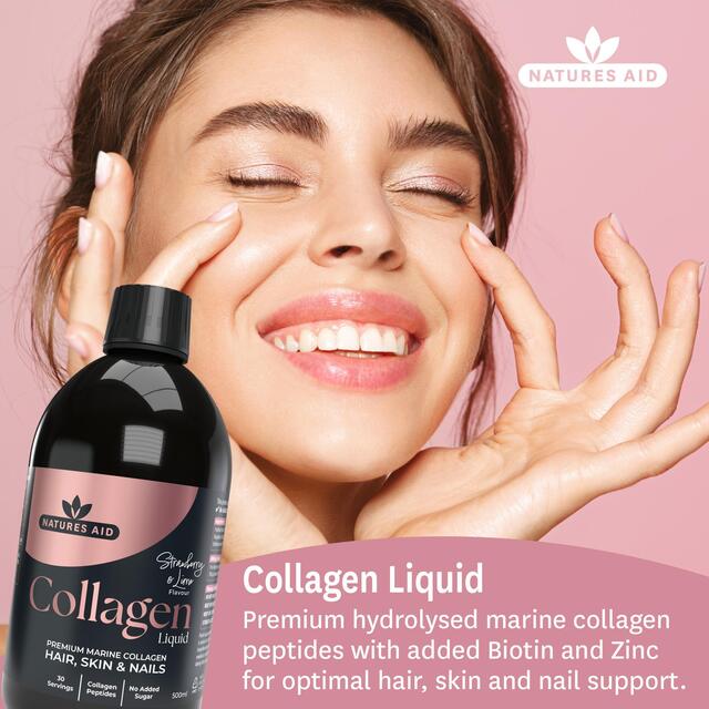 Natures Aid Collagen Liquid Strawberry & Lime thumbnail 2