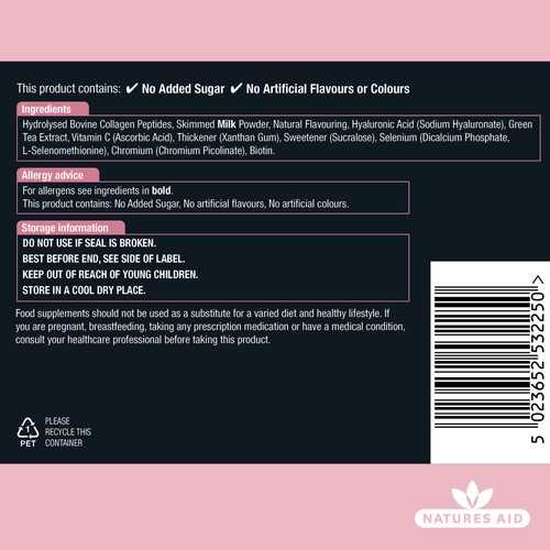 Natures Aid Collagen Vanilla Shake thumbnail 6