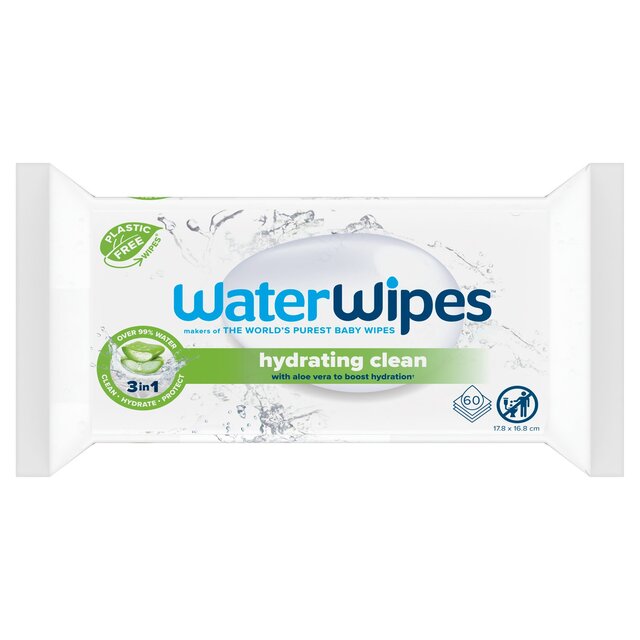 WaterWipes Hydrating Clean Baby Wipes 60 wipes